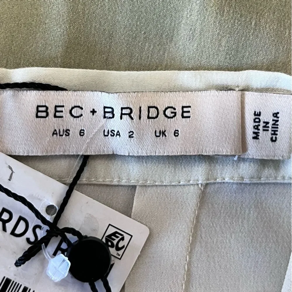 NWT Bec + Bridge Riptide Maxi Skirt 100%‎ Silk Tie Dye High-Waisted Boho US 2